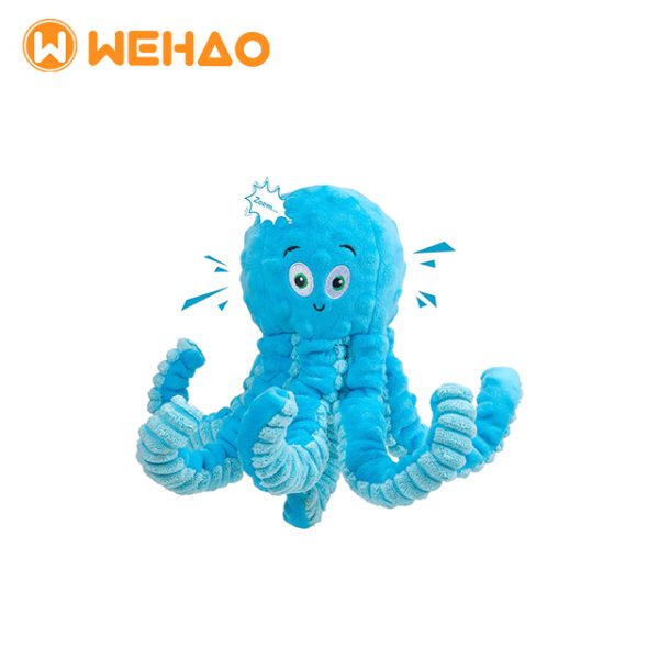 Wehao Octopus Squeaky Dog Toy for Aggressive Chewers Durable