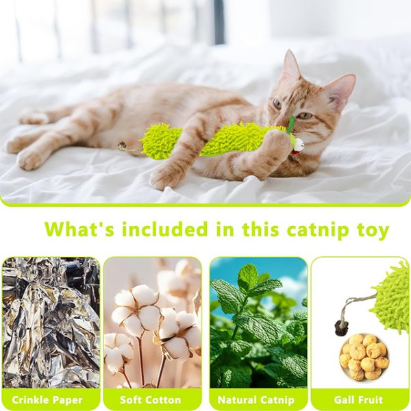 Wehao Catnip Caterpillar Plush Toy Soft Safe Interactive Chew - Image 2