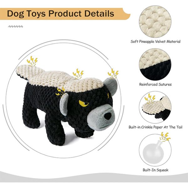 Wehao Interactive Squeaky Plush Dog Toys for All Sizes - Image 2