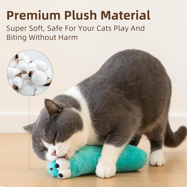 Wehao Catnip Caterpillar Toy Crinkle Soft Plush Interactive - Image 5