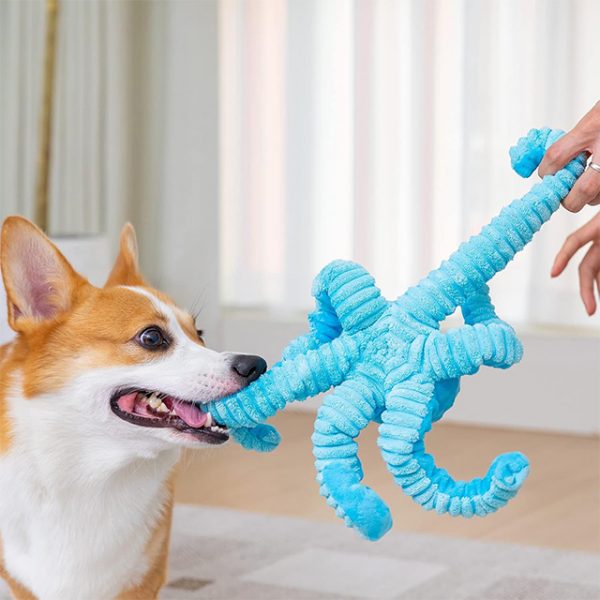 Wehao Octopus Squeaky Dog Toy for Aggressive Chewers Durable - Image 5