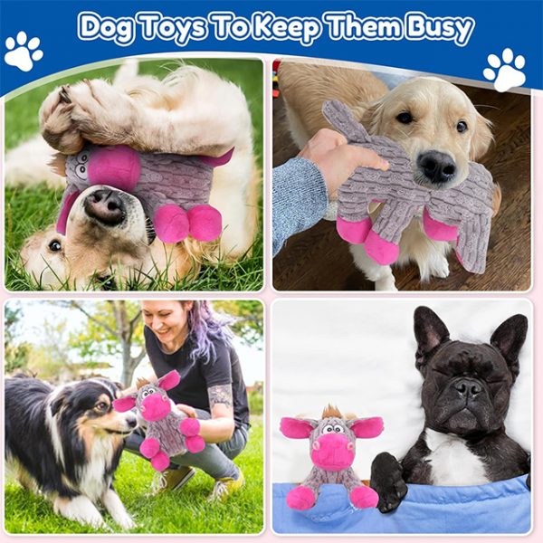 Wehao Donkey Squeaky Plush Dog Toy for Large Dogs - Image 6
