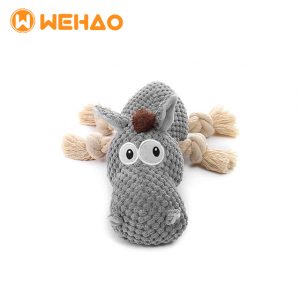 Wehao Plush Dog Toy Squeaky Durable Chew Cotton Training