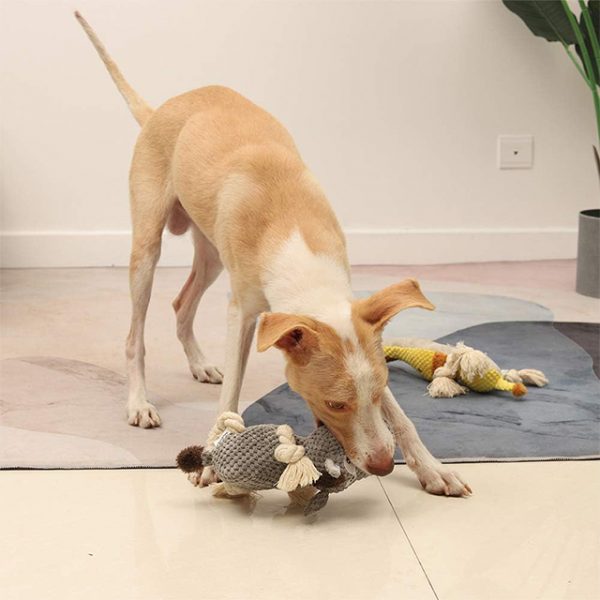 Wehao Plush Dog Toy Squeaky Durable Chew Cotton Training - Image 4
