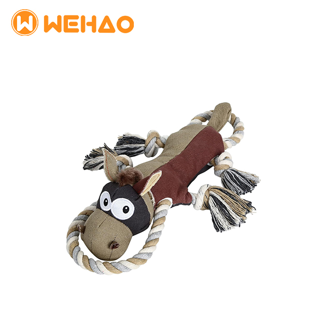 Wehao Durable Canvas Squeaky Dog Toy for Large Dogs
