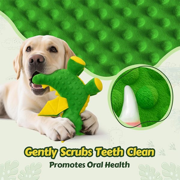 Wehao Dragon Dog Toy Squeaky Plush Chew Durable Fun - Image 3