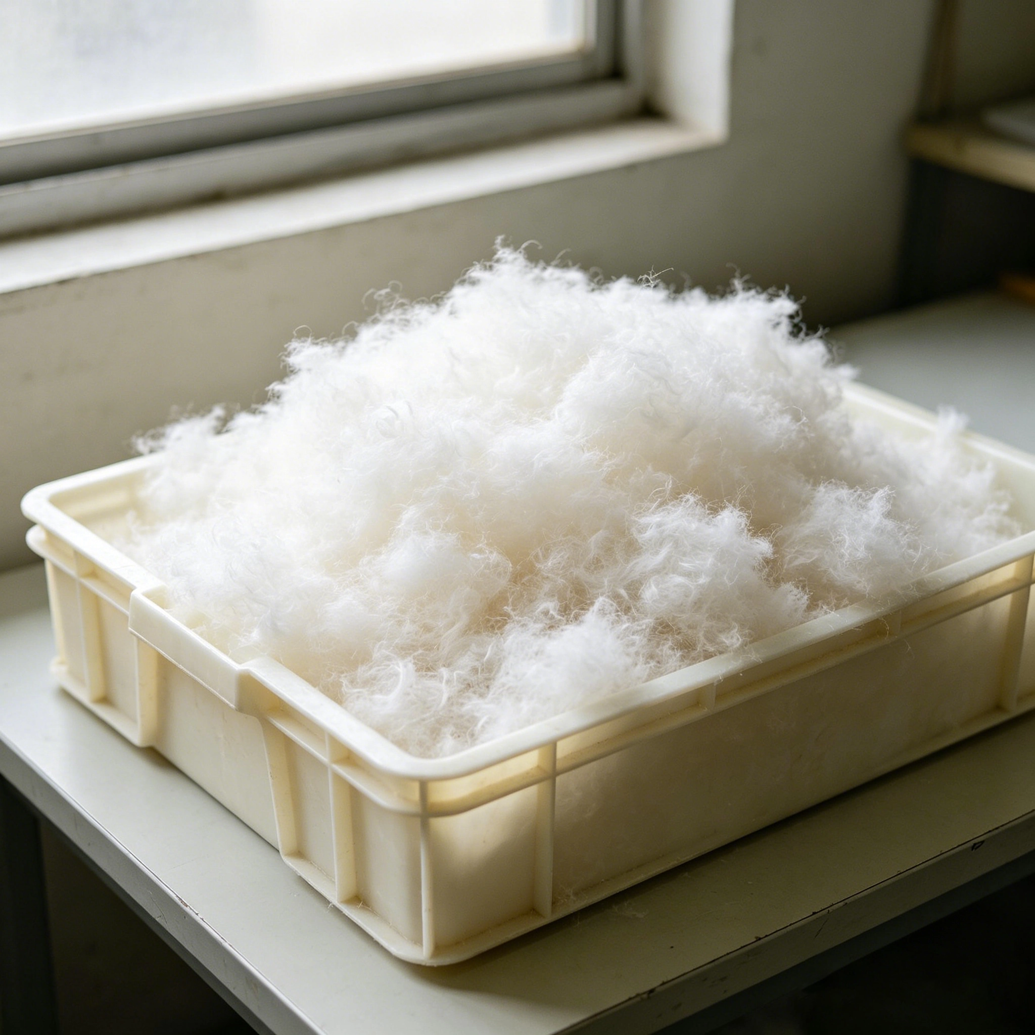 Clean recycled PET fiber filling used for plush toy stuffing