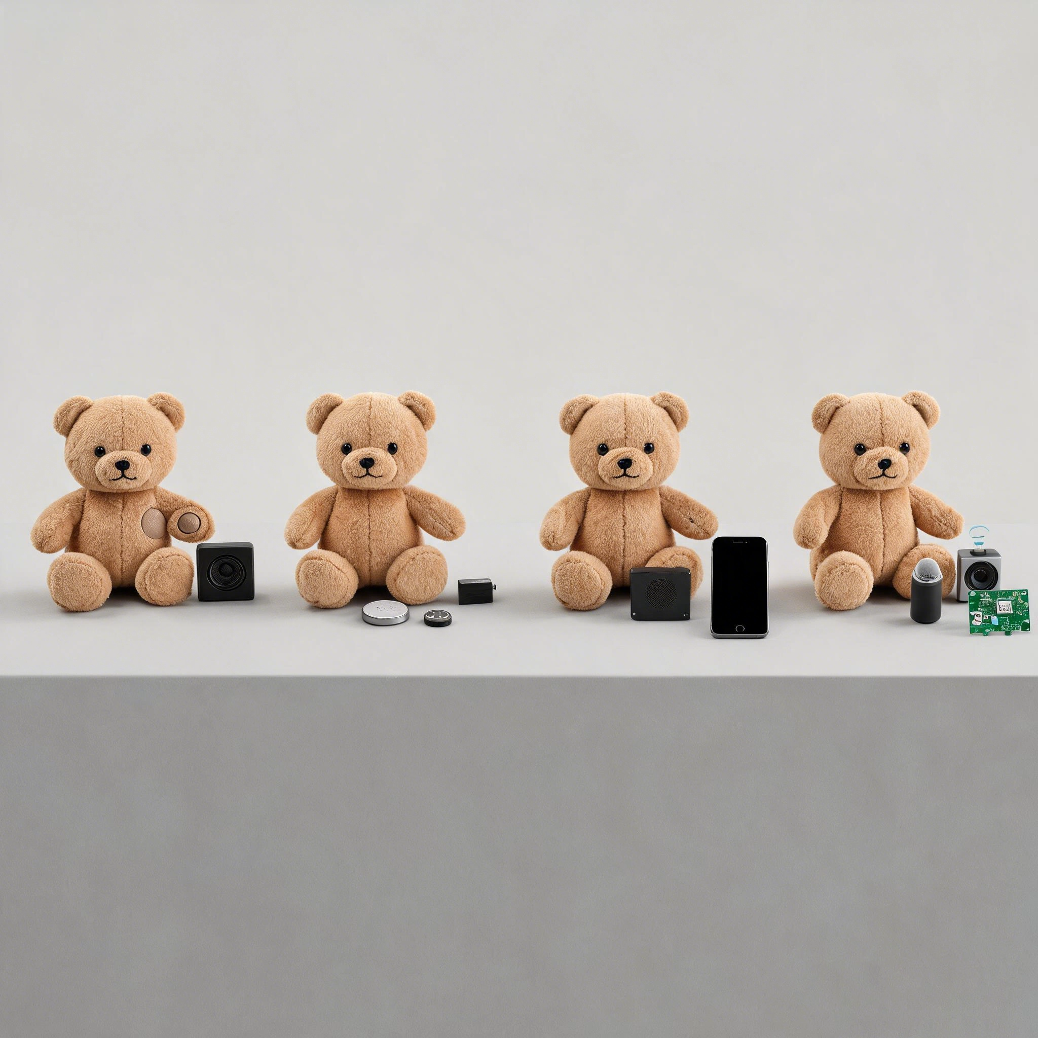 Comparison of programmed talking plush, sensor-based plush, Bluetooth plush and Wi-Fi AI plush systems