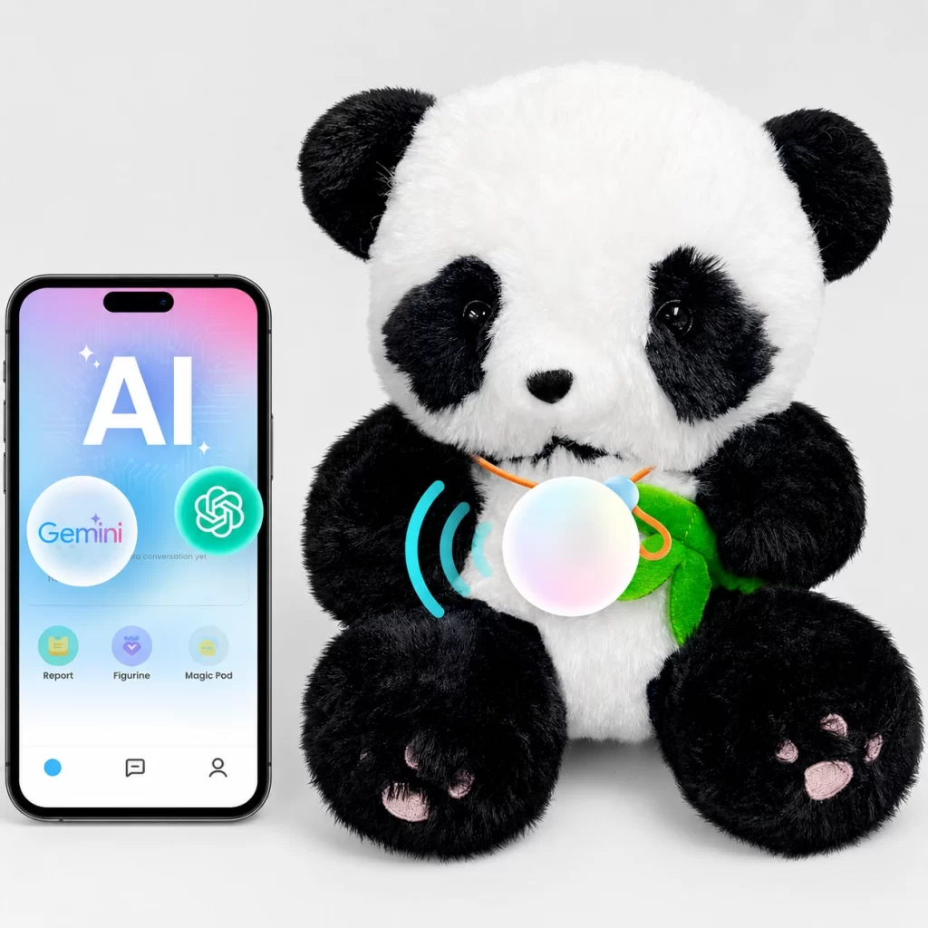App-connected plush toys with content updates, remote messages, and smart plush toy features