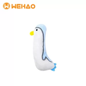 White duck cat toy plush with soft PP cotton filling for gentle indoor batting, carrying and boredom-relief play